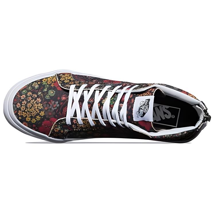 Shop Vans SK8 Hi Slim Zip 花卉皮革多色 VN000XH8JR1