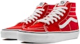 Lookbook Vans Sk8-Hi Tapered Zapatillas Altas Antideslizantes Unisex Rojo Blanco Skate Casual VN0A4U16JV6