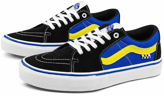Vans Unisex SK8-Low Sneakers Black/Blue VN0A5FCFJCD Order Vans Unisex SK8-Low Sneakers Black/Blue VN0A5FCFJCD