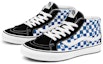 Order Vans Sk8-Mid Corak Kotak-kotak Biru/Putih VN0A3MV85I5