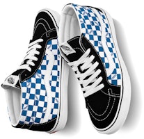 Vans SK8 MID 棋盤格 中筒 滑板鞋 男女同款 藍白 Shop Vans SK8 MID 棋盤格 中筒 滑板鞋 男女同款 藍白