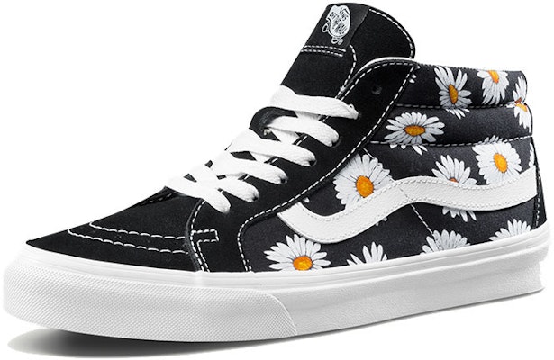 Vans SK8-Mid Flower Pattern 'Black White' VN0A391FTOZ Order Vans SK8-Mid Flower Pattern 'Black White' VN0A391FTOZ