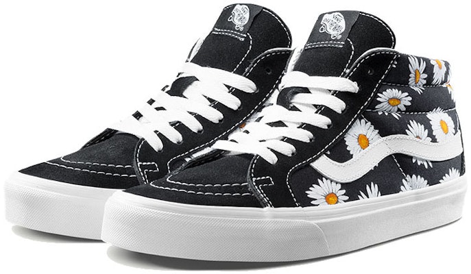 Vans SK8-Mid Flower Pattern 'Black White' VN0A391FTOZ Lookbook Vans SK8-Mid Flower Pattern 'Black White' VN0A391FTOZ
