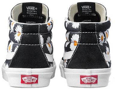 Vans SK8-Mid 花卉图案“黑白” VN0A391FTOZ Shop Vans SK8-Mid 花卉图案“黑白” VN0A391FTOZ