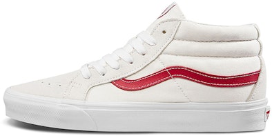 Vans SK8-Mid Stylish Lightweight Mid-Top Casual Skate Shoes Unisex White Red VN0A391FOXS Vans SK8-Mid Stylish Lightweight Mid-Top Casual Skate Shoes Unisex White Red VN0A391FOXS
