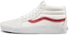 Vans SK8-Mid Kasut Skate Kasual Unisex Putih Merah Ringan dan Bergaya VN0A391FOXS