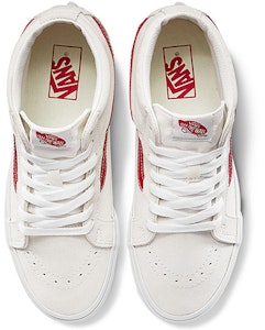 Vans SK8-Mid Kasut Skate Kasual Unisex Putih Merah Ringan dan Bergaya VN0A391FOXS Lookbook Vans SK8-Mid Kasut Skate Kasual Unisex Putih Merah Ringan dan Bergaya VN0A391FOXS