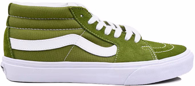 Lookbook Vans SK8 MID 防滑耐磨 中筒 滑板鞋 男女同款 軍綠色