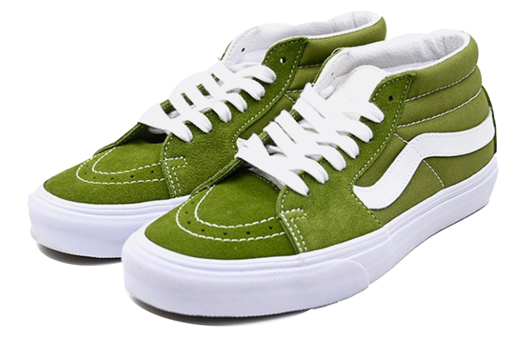 Shop Vans SK8 MID 防滑耐磨 中筒 滑板鞋 男女同款 軍綠色