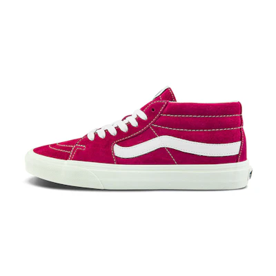 Vans SK8-Mid Mid Tops Casual Skateboarding Shoes Unisex Red Rose