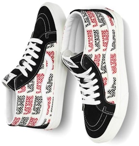 Vans SK8 MID Reissue logo 輕便 中幫 板鞋 男女同款 黑白 Shop Vans SK8 MID Reissue logo 輕便 中幫 板鞋 男女同款 黑白