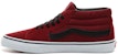 Vans SK8-Mid Kasut Skateboard Retro Unisex Hitam Merah VN0A3WM31K4