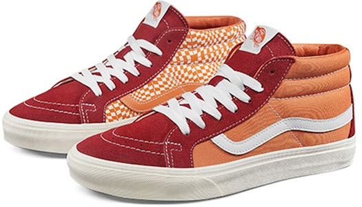 Kasut Vans Sk8-Mid Retro Mid-Top Skate Unisex Merah Jingga 'Orange Red'. VN0A391FTEV Lookbook Kasut Vans Sk8-Mid Retro Mid-Top Skate Unisex Merah Jingga 'Orange Red'. VN0A391FTEV