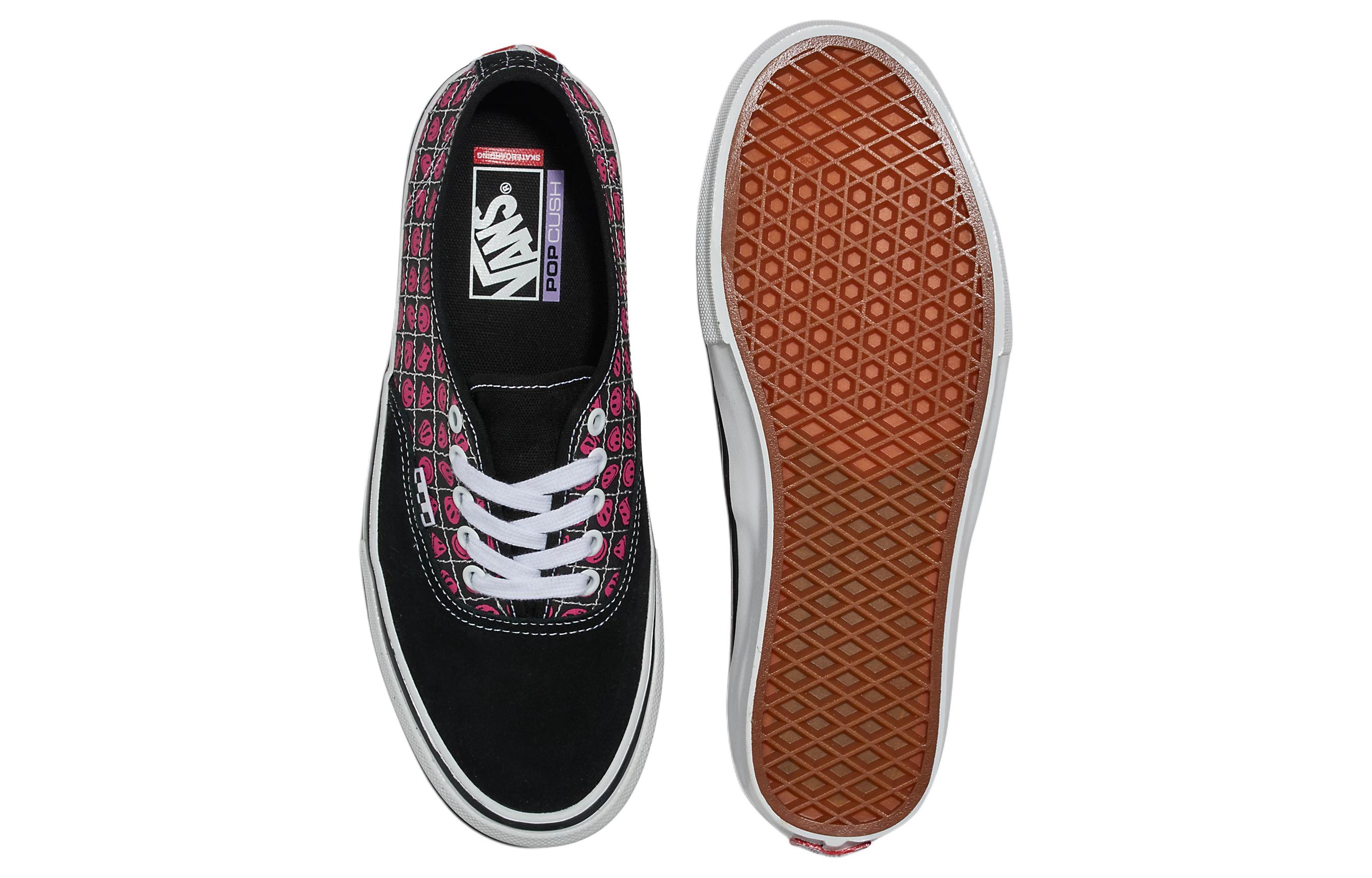 Shop Vans Skate Authentic Y2K 減震耐磨 低筒 滑板鞋 男女同款 黑紅