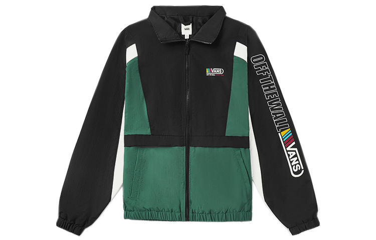 Vans Skate DNA Patchwork Casual Coach Jacket Green VN0A4RBOEEI