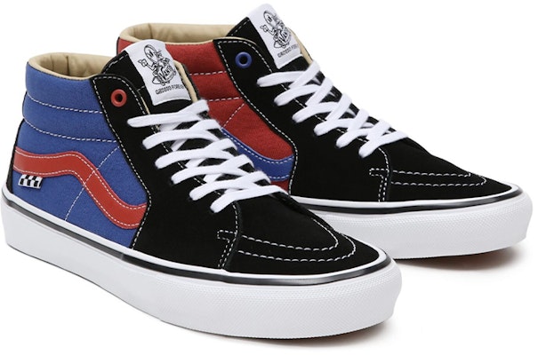 Vans Skate Grosso Mid 'Biru Hitam Coklat' VN0A5FCGAPB Lookbook Vans Skate Grosso Mid 'Biru Hitam Coklat' VN0A5FCGAPB