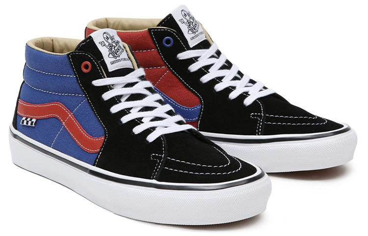 Lookbook ヴァンズ スケート グロッソ Mid 青黒茶 VN0A5FCGAPB