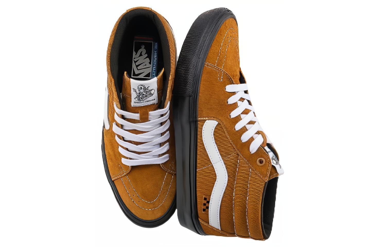 Shop Vans Skate Grosso Suede Coklat Hitam Putih VN0A5FCGY49