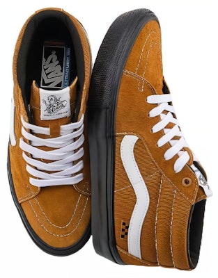 Vans Skate Grosso Pig Suede 'Brown Black White' VN0A5FCGY49 Shop Vans Skate Grosso Pig Suede 'Brown Black White' VN0A5FCGY49