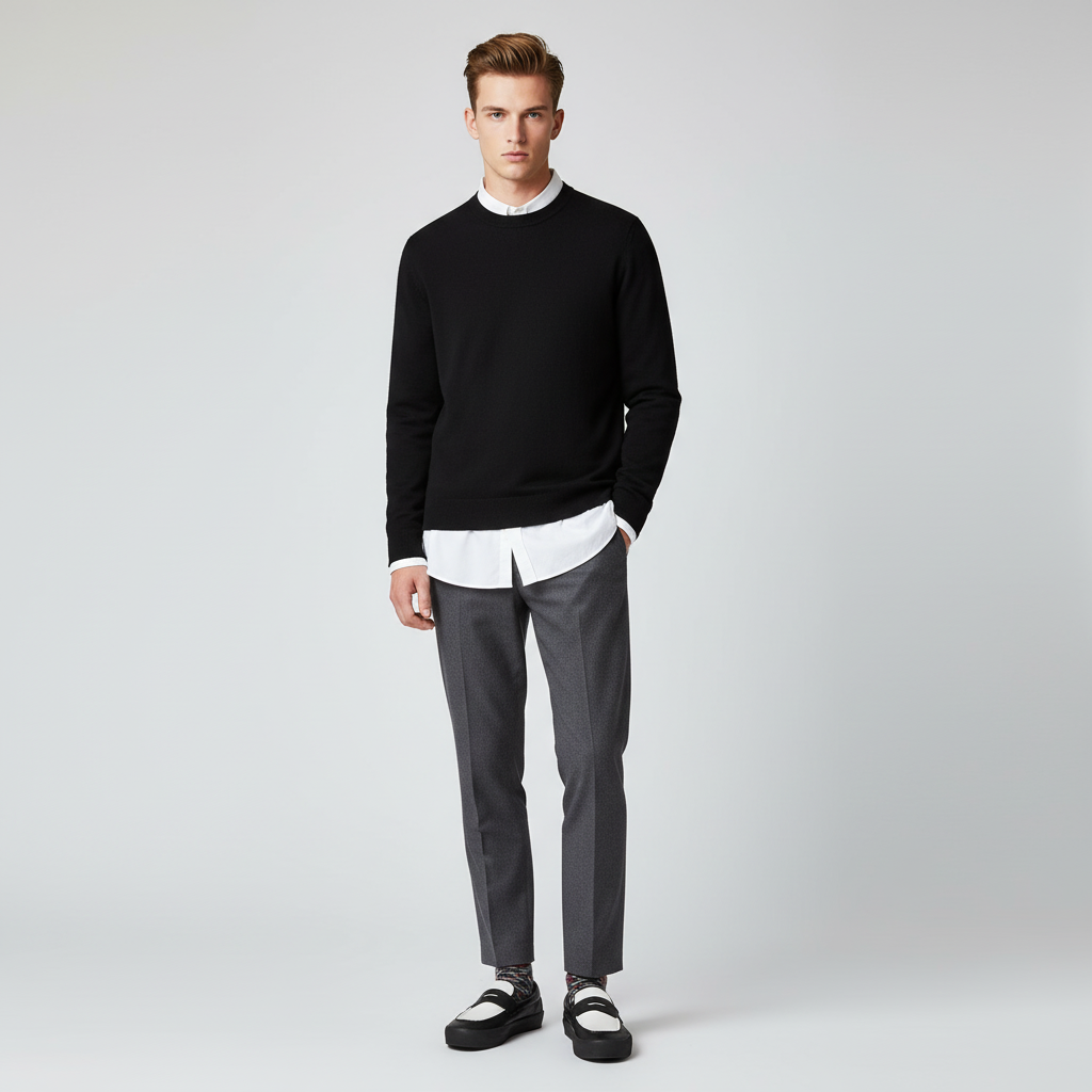 Lookbook Vans Skate Loafer Hitam Putih VN000VA6Y28