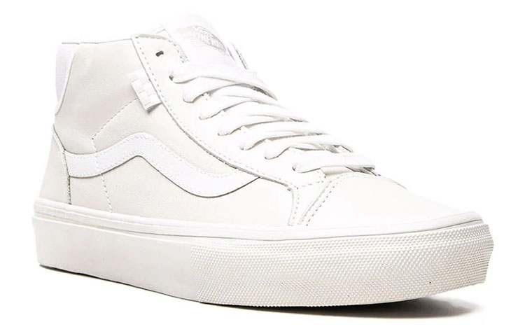 Lookbook Vans Skate Mid Skool Sepatu Skateboarding Kasual Putih VN0A5JIM9CT1