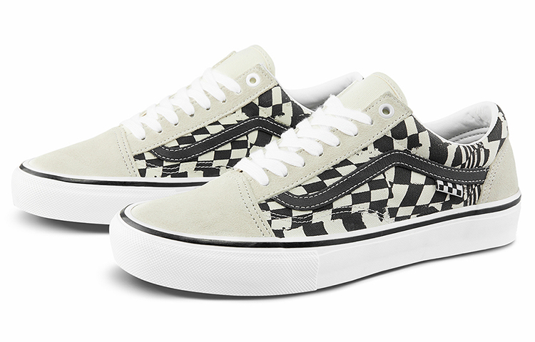 Lookbook Vans Skate Old Skool 'Checkerwarp - Blanco y Negro' VN0A5FCB9CU