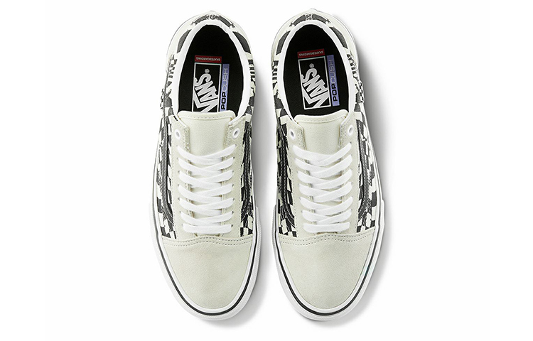 Shop Vans Skate Old Skool 'Checkerwarp - Blanco y Negro' VN0A5FCB9CU