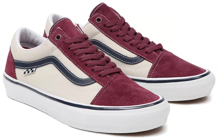 Lookbook 萬斯 滑板 休閒鞋『紫紅酒』VN0A5FCBALO