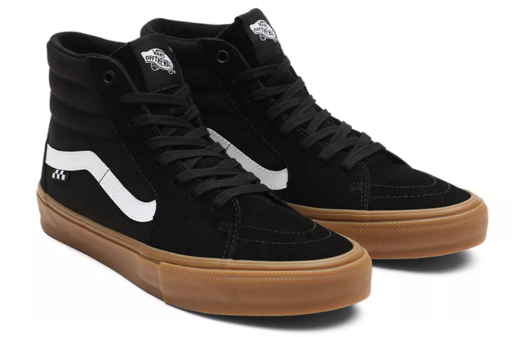 Lookbook ヴァンズ スケートハイ チェッカー 黒ガム (Vanzusuke-tohai Chekkā Kurogamu) VN0A5FCCB9M