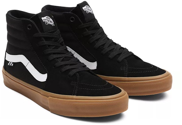 Vans Skate Sk8-Hi 'Checkerboard - Hitam Gum' VN0A5FCCB9M Lookbook Vans Skate Sk8-Hi 'Checkerboard - Hitam Gum' VN0A5FCCB9M