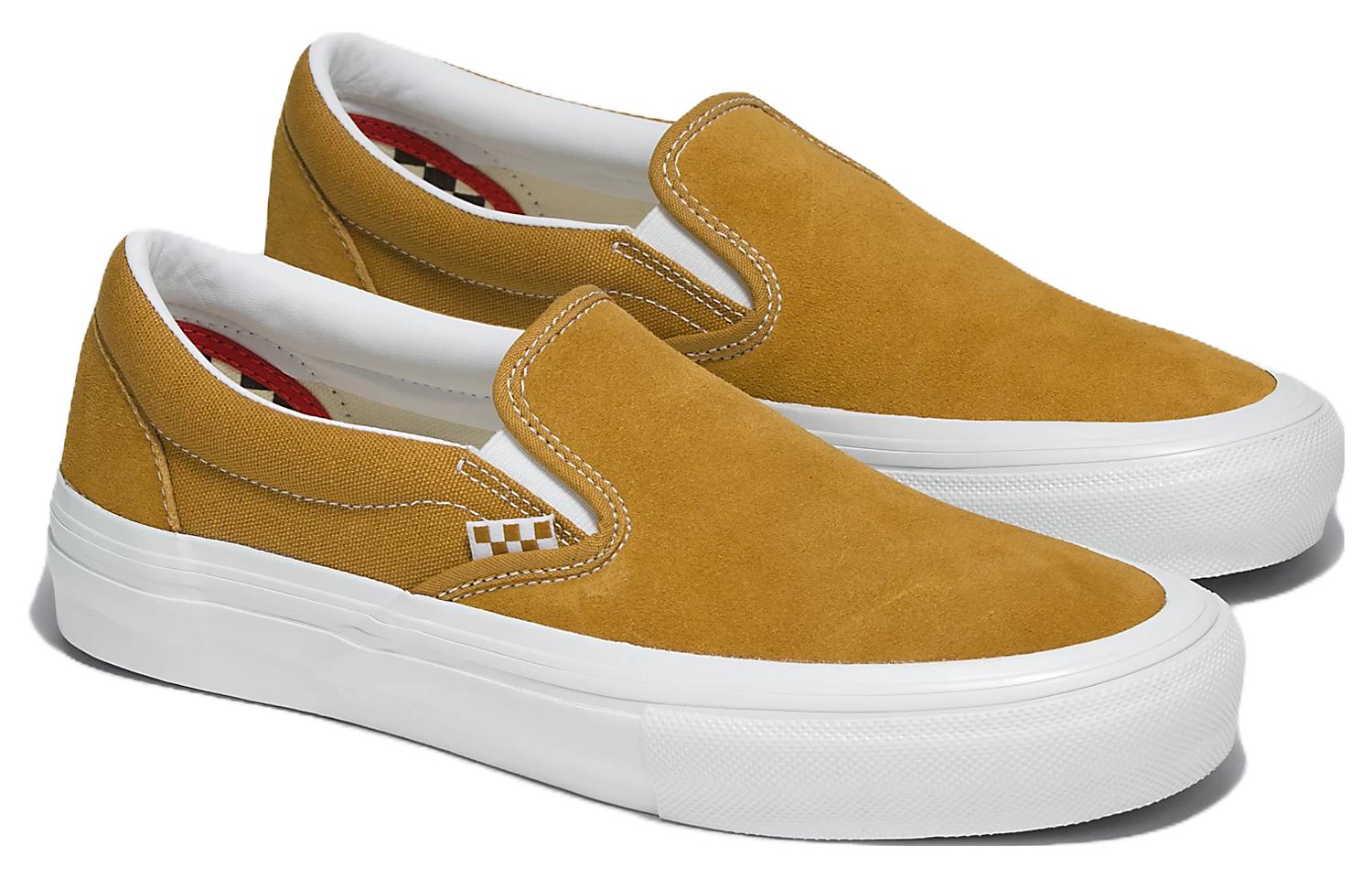 Order Vans 一脫即穿 輕鬆時尚 防滑 高筒鞋 男女皆宜 金白色