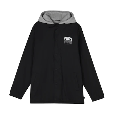 Vans Skeleton Print Logo Windbreaker Hooded Jacket Black VN0A4MQVZ7F
