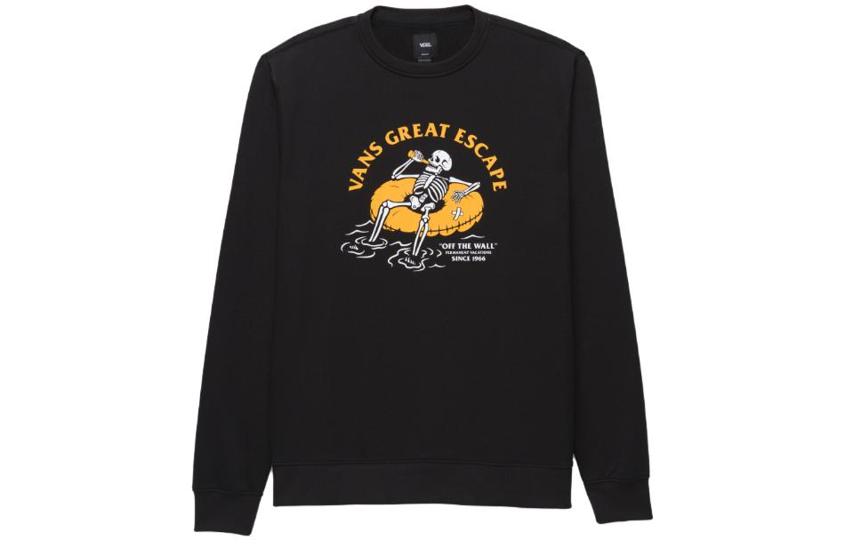 Vans Skull Crewneck Long Sleeve Sweatshirt Unisex Black VN0006F0BLK1