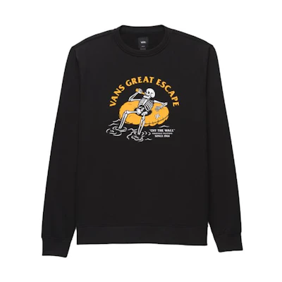 Vans Skull Crewneck Long Sleeve Sweatshirt Unisex Black VN0006F0BLK1