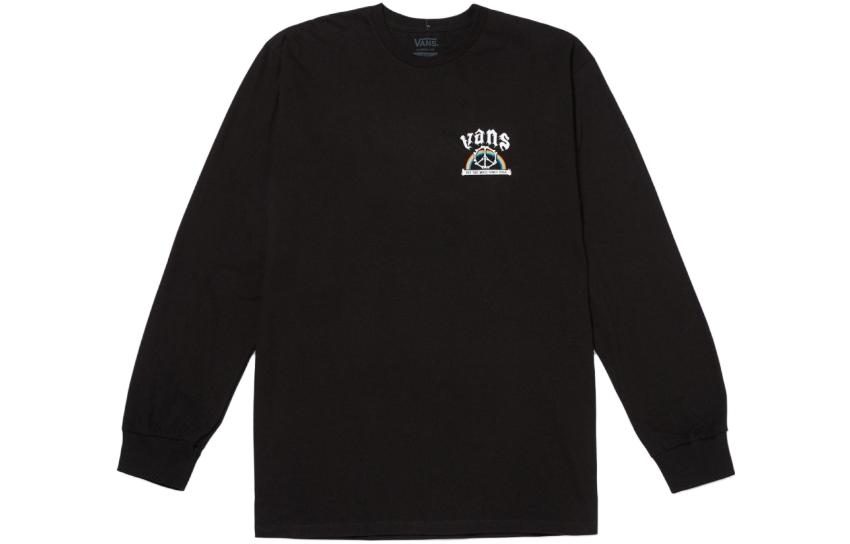 Vans Skull Letter Print Long-Sleeve Crewneck Sweatshirt Black VN00003HBLK