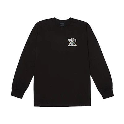 Vans Skull Letter Print Long-Sleeve Crewneck Sweatshirt Black VN00003HBLK