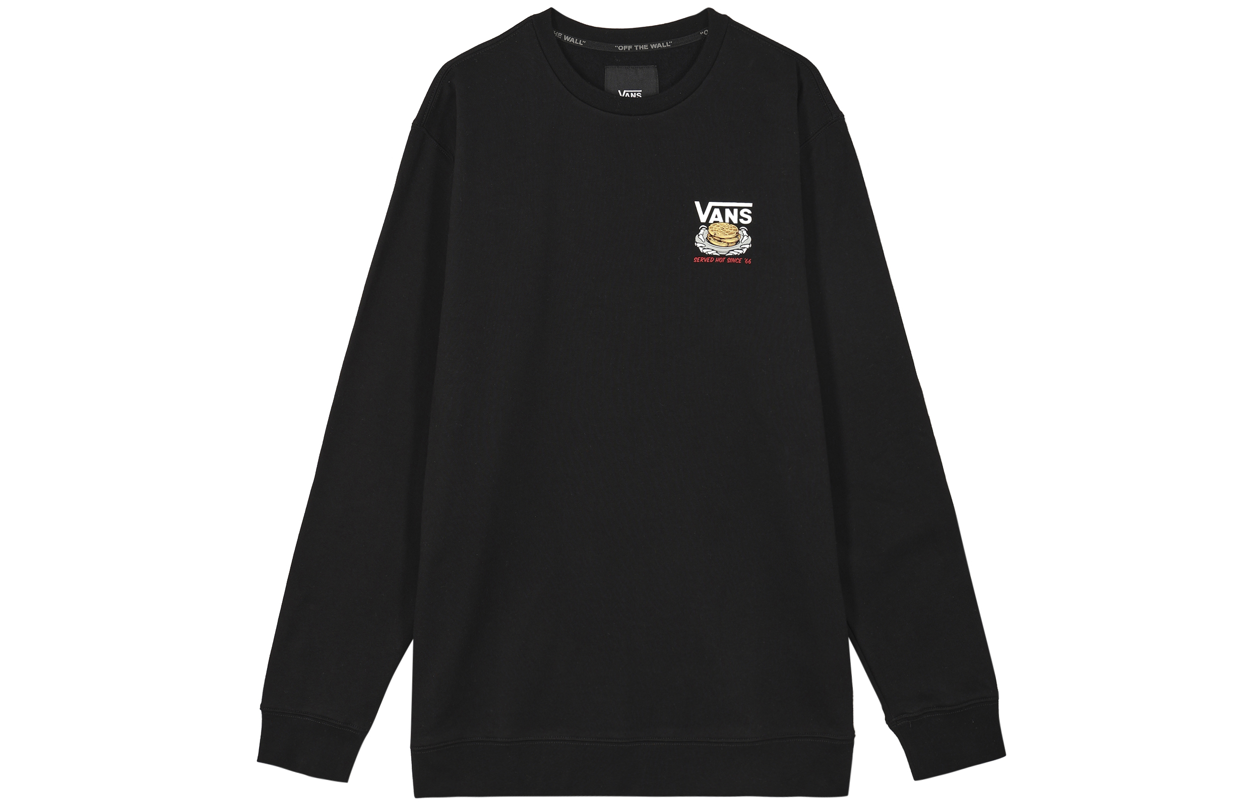 Vans Skull Print Back Graphic Long-Sleeve Crewneck Sweatshirt Black Mens VN0A4PQRBLK