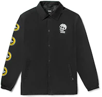 Vans Skull Print Collared Shirt Jacket Black Mens VN0A54MJBLK Vans Skull Print Collared Shirt Jacket Black Mens VN0A54MJBLK