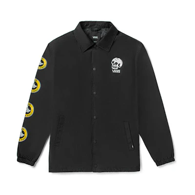Vans Skull Print Collared Shirt Jacket Black Mens VN0A54MJBLK