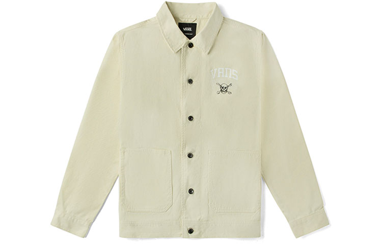 Vans Skull Print Workwear Casual Jacket Off-White VN0A5DYSZ6K