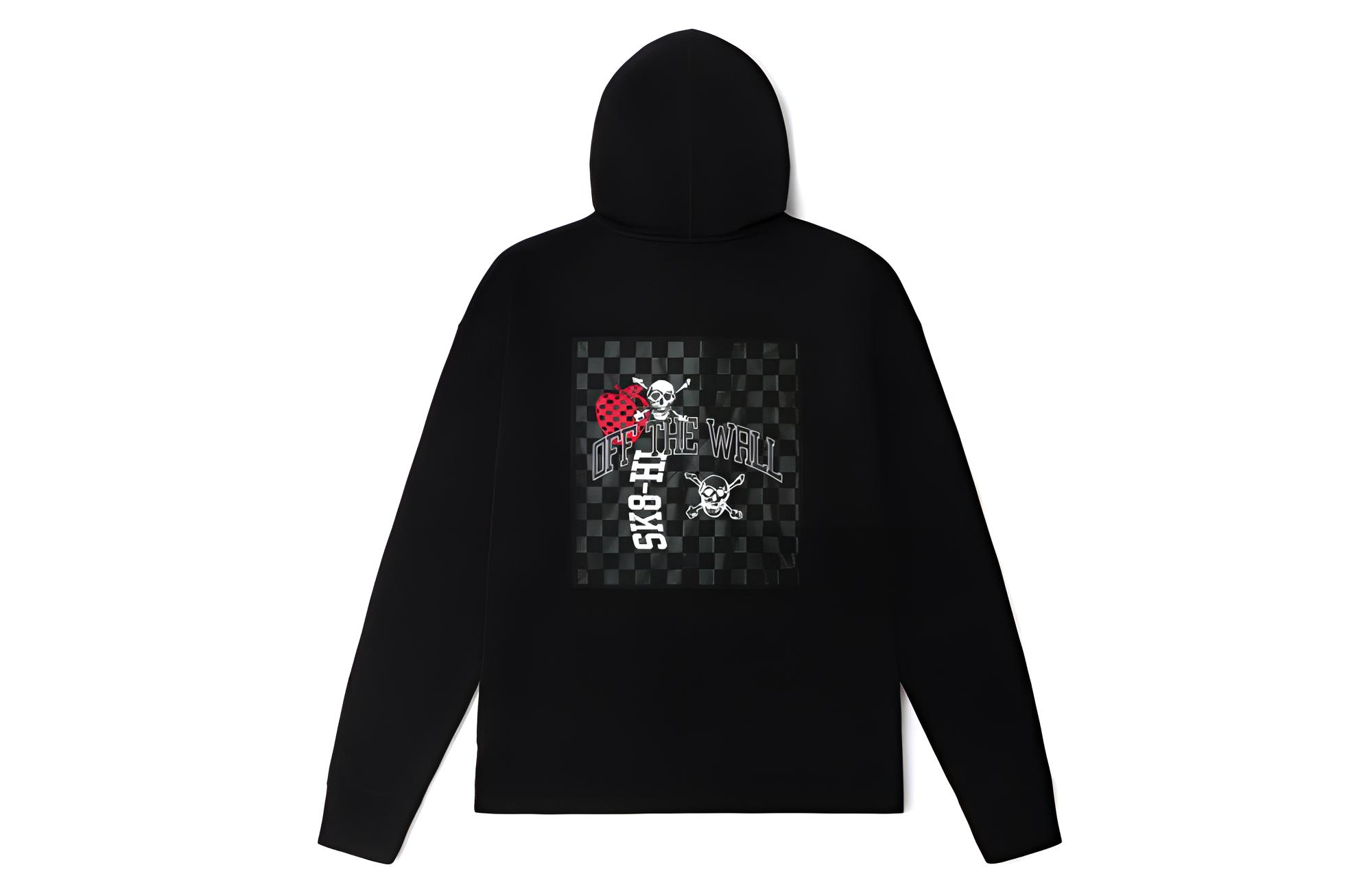 Vans Skull Strawberry Print Hoodie Unisex Black VN0A54JRBLK