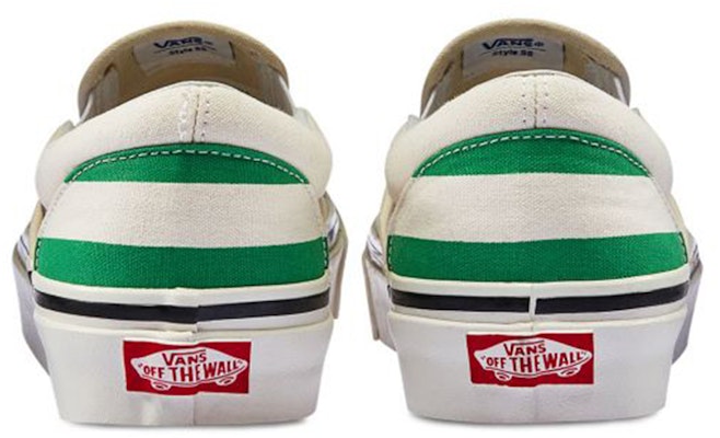 Vans Slip-On 98 DX 'Garis Besar - Putih Hijau' VN0A3JEXVN1 Shop Vans Slip-On 98 DX 'Garis Besar - Putih Hijau' VN0A3JEXVN1