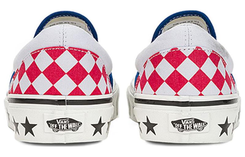 Shop バンズ スリッポン98 DX 白赤青 VN0A7Q58Y6Z