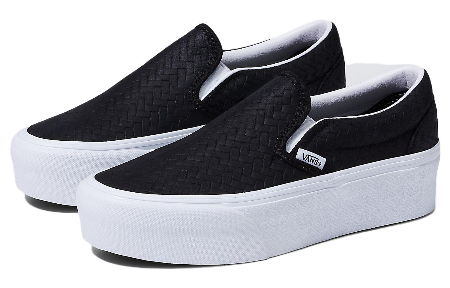 Lookbook Vans滑入式 耐磨防滑 低筒 滑板鞋 男女款 黑色