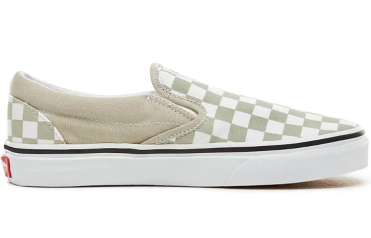 Order Vans Slip-On 'Checkerboard Desert Sage' - Corak Papan Dam Lembah Sage. VN0A38F7U79