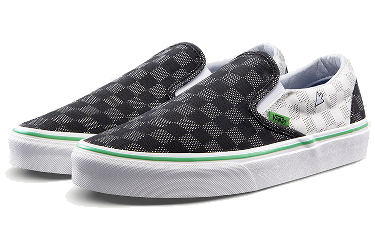 Lookbook Vans Slip-On 'Vanscii - Black White Green' VN0A38F7VMP