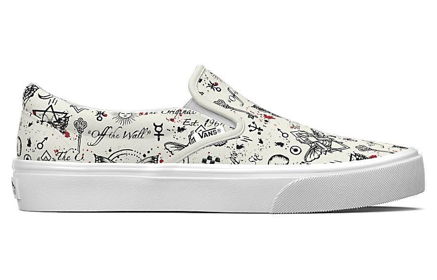 Order ヴァンズ スリッポン 白黒 (Vanz Surippon Shirokuro) VN0A7Q5DKIG