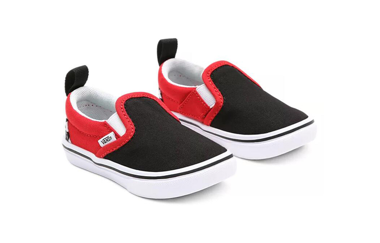 Lookbook ヴァンズ スリッポン 黒/赤 (Vanz Surippon Kuro/Aka) VN0A4TZK35U