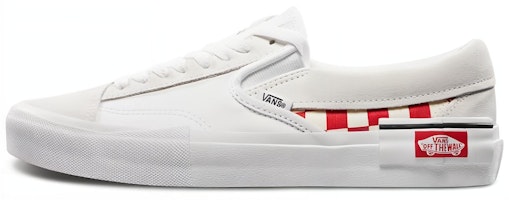 Vans Slip-On Cap Low Top Skate Shoes Unisex Red Grid White VN0A3WM5TLJ Vans Slip-On Cap Low Top Skate Shoes Unisex Red Grid White VN0A3WM5TLJ