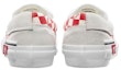 Shop Vans Slip-On Cap Low Top Kasut Skate Unisex Merah Grid Putih VN0A3WM5TLJ